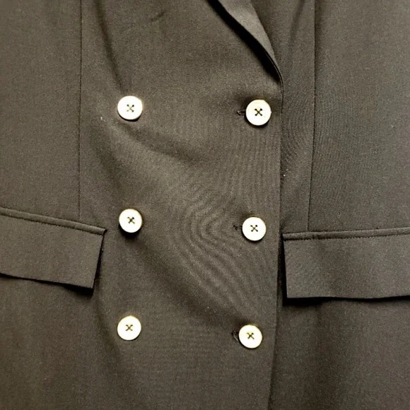 SHARAGANO Black Long Sleeve Double-Breasted Tailored Blazer Dress—NWT—10P - Picture 8 of 16